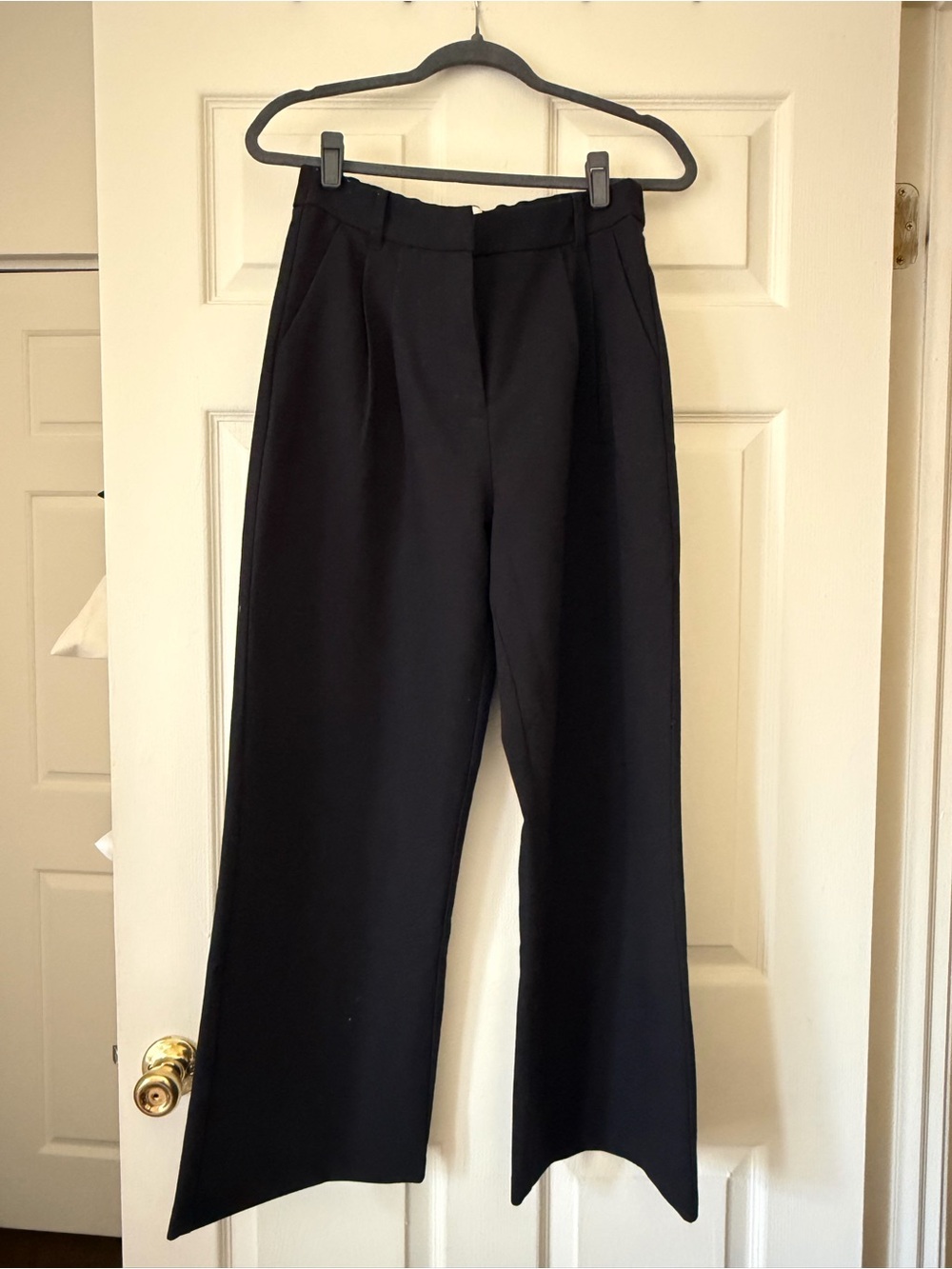 Abercrombie & Fitch Black High-Waist Wide-Leg Trousers